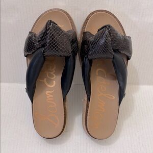 SAM EDELMAN Espadrille Bow Knot Wedge Sandals Size 9